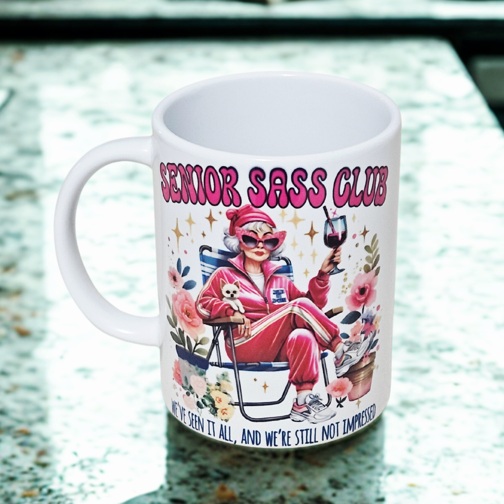 Senior sass club 15oz coffee mug new novelty cup humorous