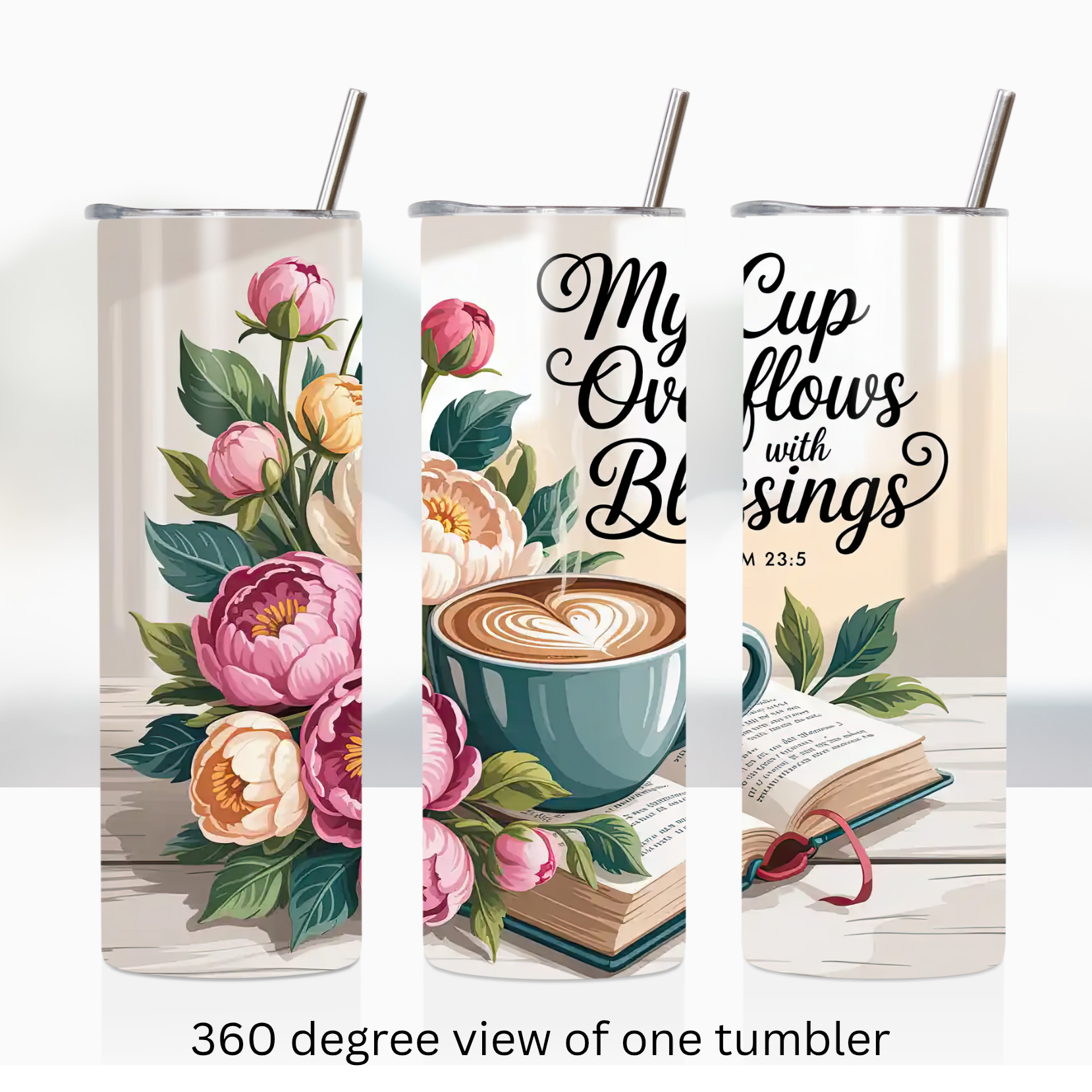 Blessings  20oz stainless steel insulated tumbler drinkware religious Christianity quote