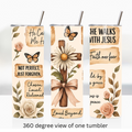 Jesus 20oz stainless steel insulated tumbler drinkware religious Christianity quote