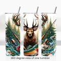 Hunting deer 20oz stainless steel insulated tumbler drinkware