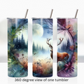 Forest moon deer buck 20oz stainless steel insulated tumbler drinkware