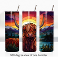 Highland cow 20oz stainless steel insulated tumbler drinkware