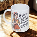 Sarcastic fishing retro girl 15oz coffee mug new humorous
