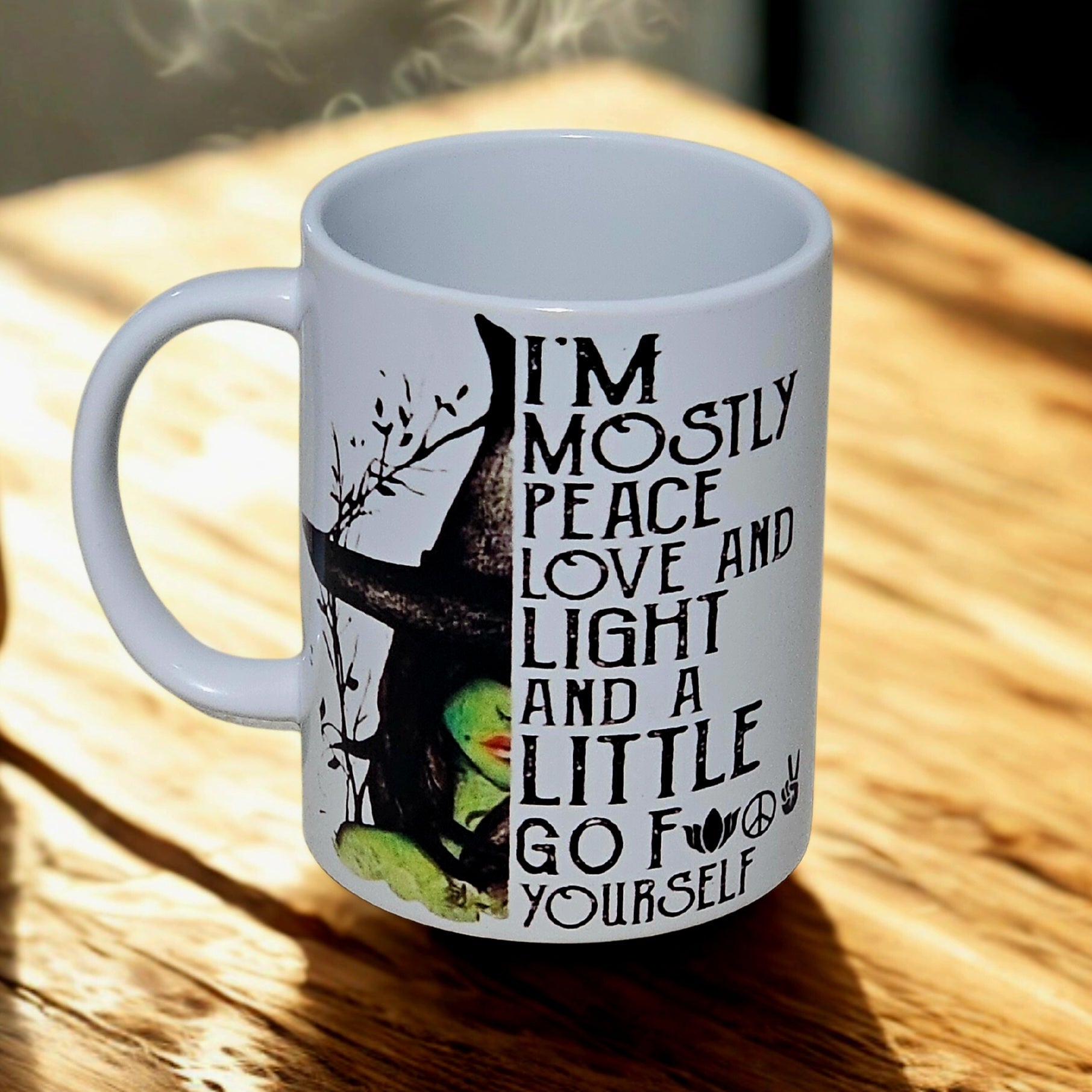 Witch peace love sassy 15oz coffee mug new novelty cup