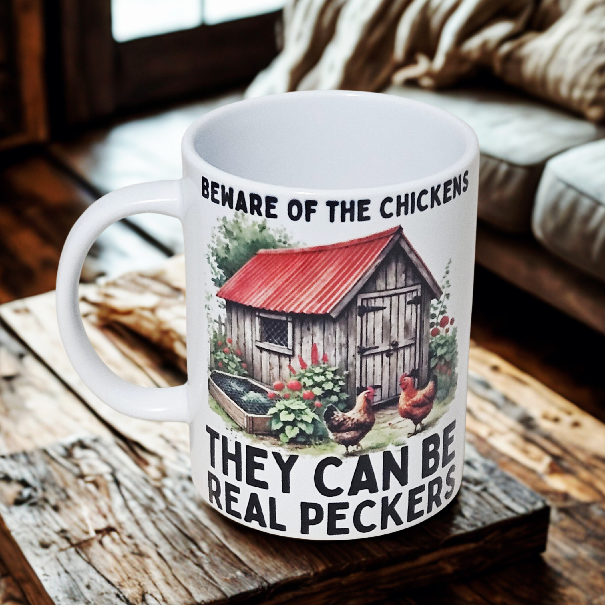 Funny Chicken farm 15oz coffee mug new novelty cup