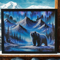 Bear  northern lights nature wildlife 8x10 inch print