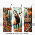 Autumn forest hunting season elk 20oz stainless steel insulated tumbler drinkware