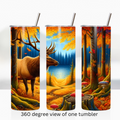 Woodland forest elk  20oz stainless steel insulated tumbler drinkware