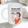 Sarcastic single retro girl 15oz coffee mug new
