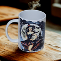 Retro witch halloween 15oz coffee mug new novelty cup