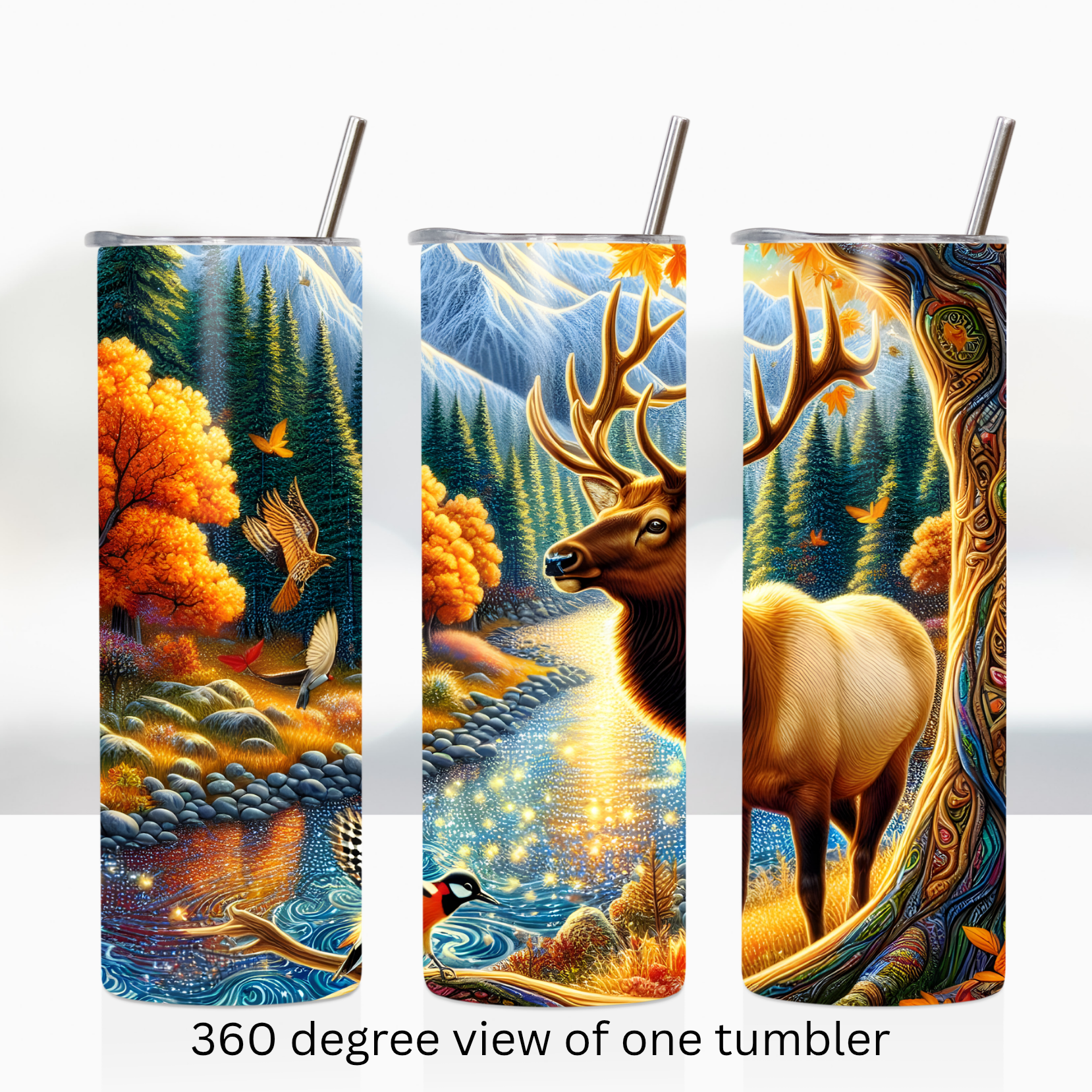 Majestic elk 20oz stainless steel insulated tumbler drinkware