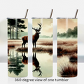 Deer buck 20oz stainless steel insulated tumbler drinkware