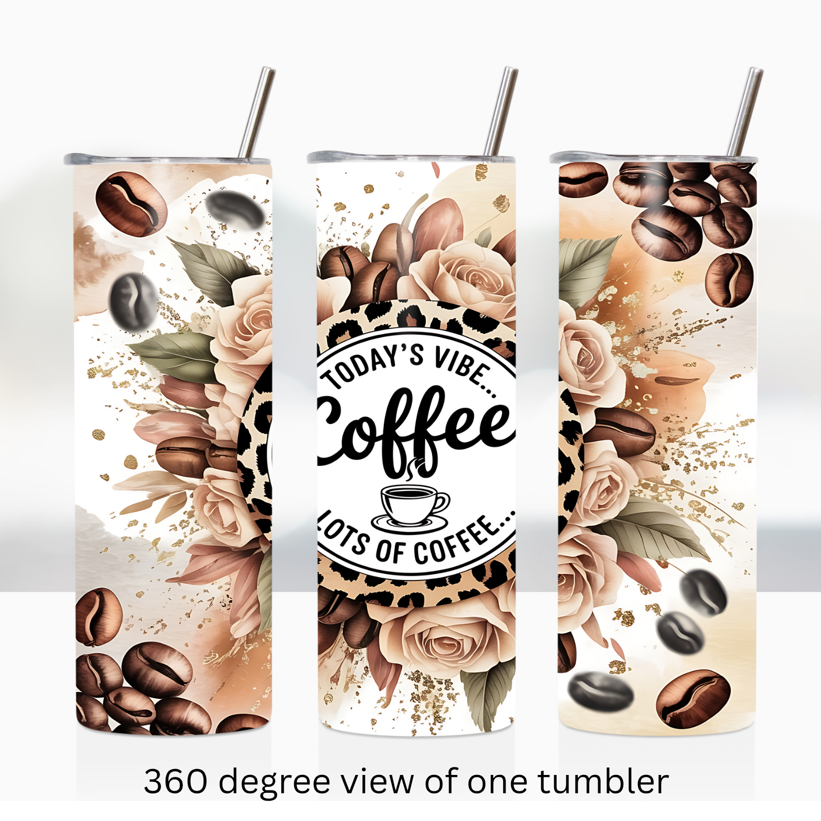 Coffee vibes 20oz stainless steel insulated tumbler drinkware