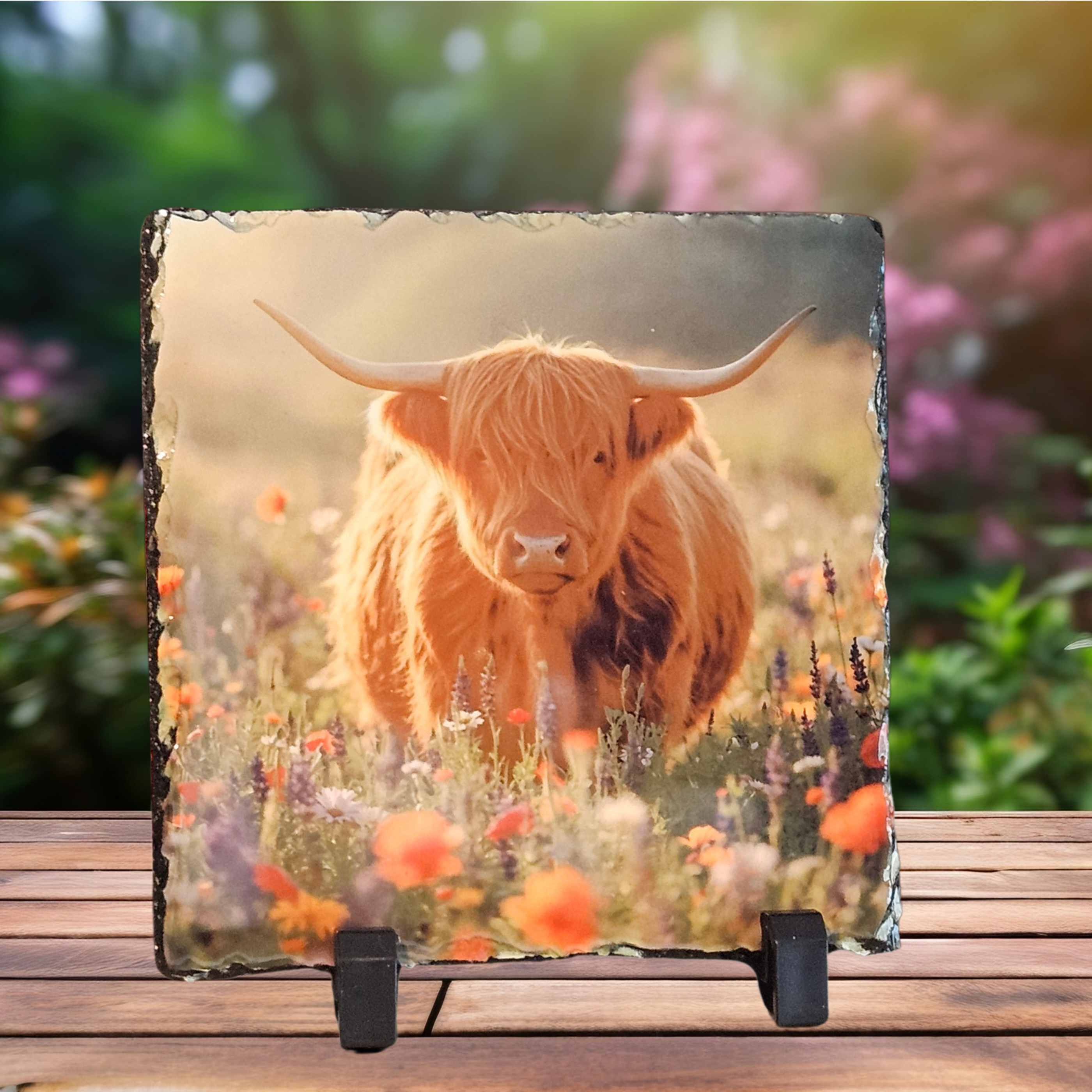 Slate highland wildflowers picture home decor