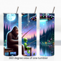 Sasquatch alien fishing ufo 20oz stainless steel insulated tumbler drinkware