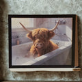 Highland cow bathroom decor 8x10 inch print