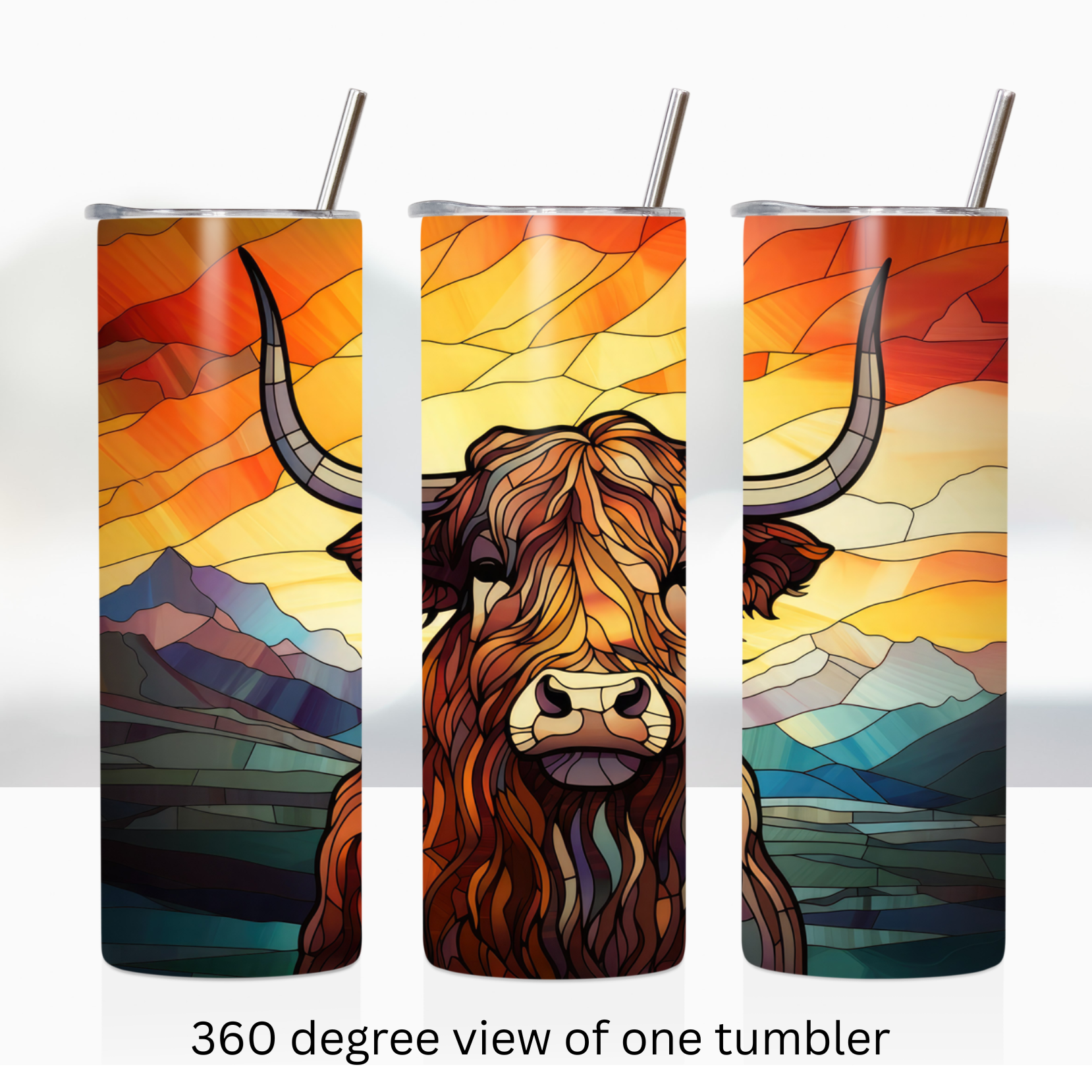 Highland cow 20oz stainless steel insulated tumbler drinkware