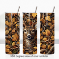 Fall camouflage deer buck 20oz stainless steel insulated tumbler drinkware