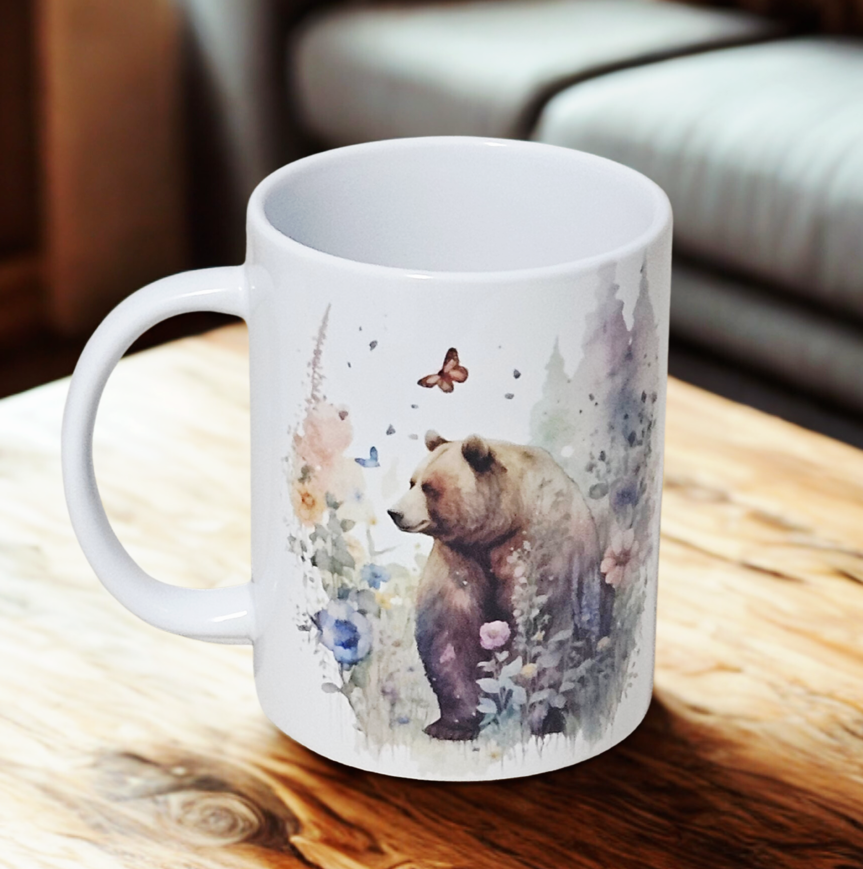 Watercolor bear 15oz coffee mug new novelty cup