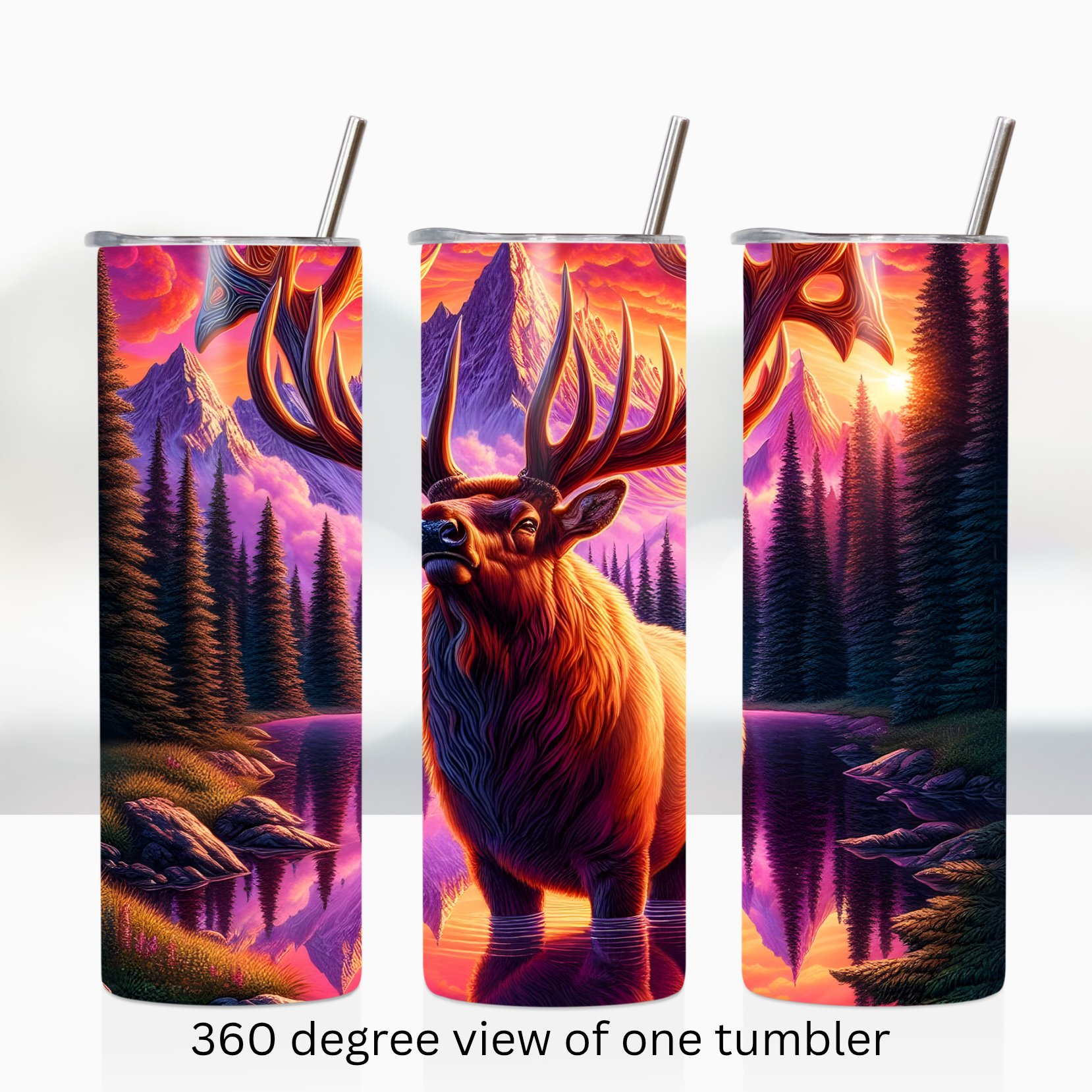 Majestic elk 20oz stainless steel insulated tumbler drinkware