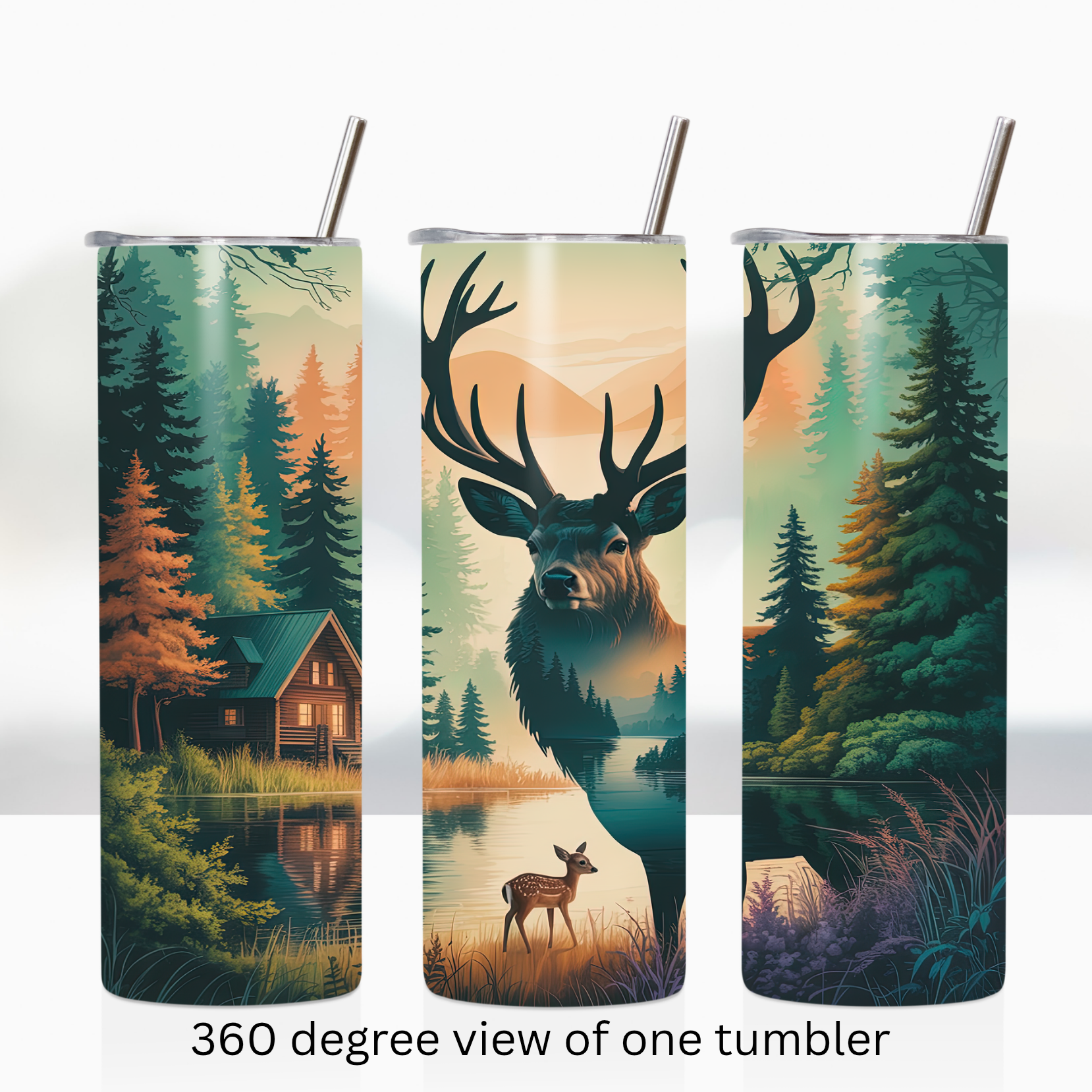 Majestic elk 20oz stainless steel insulated tumbler drinkware