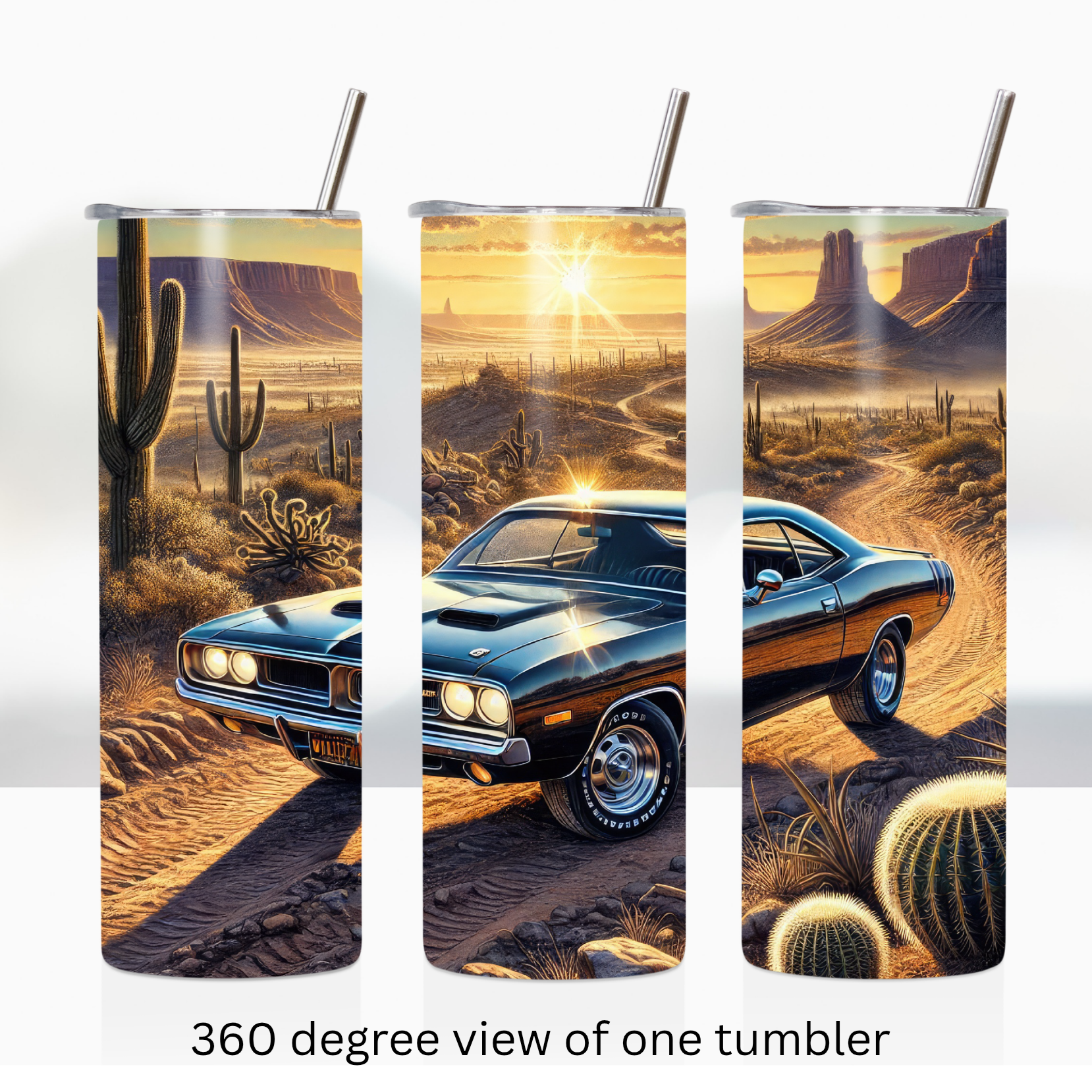 Classic muscle car 20oz stainless steel insulated tumbler drinkware