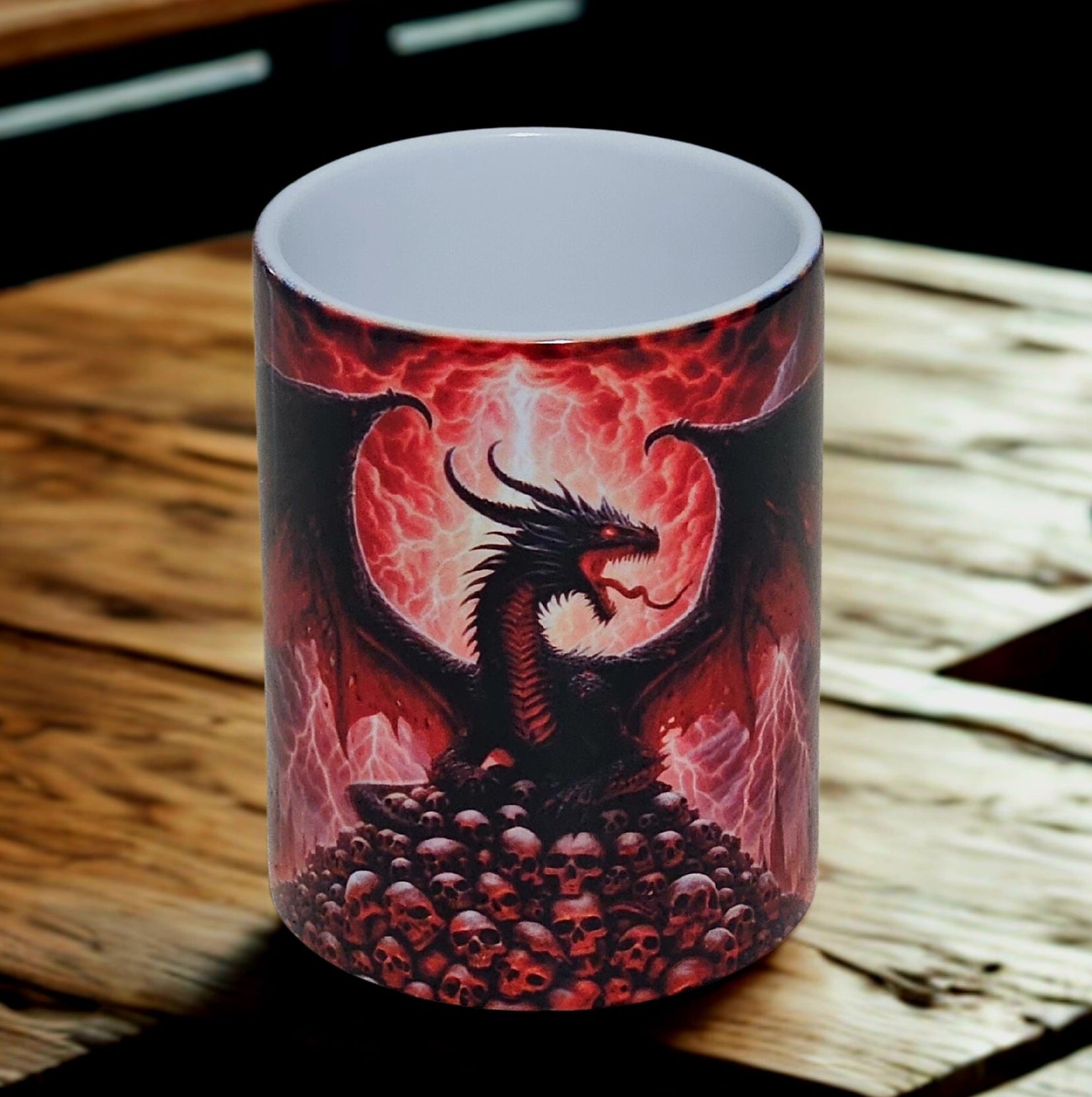 Mystical Dragon skulls 15 oz coffee mug new novelty cup