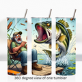Fisherman fishing 20oz stainless steel insulated tumbler drinkware humorous funny