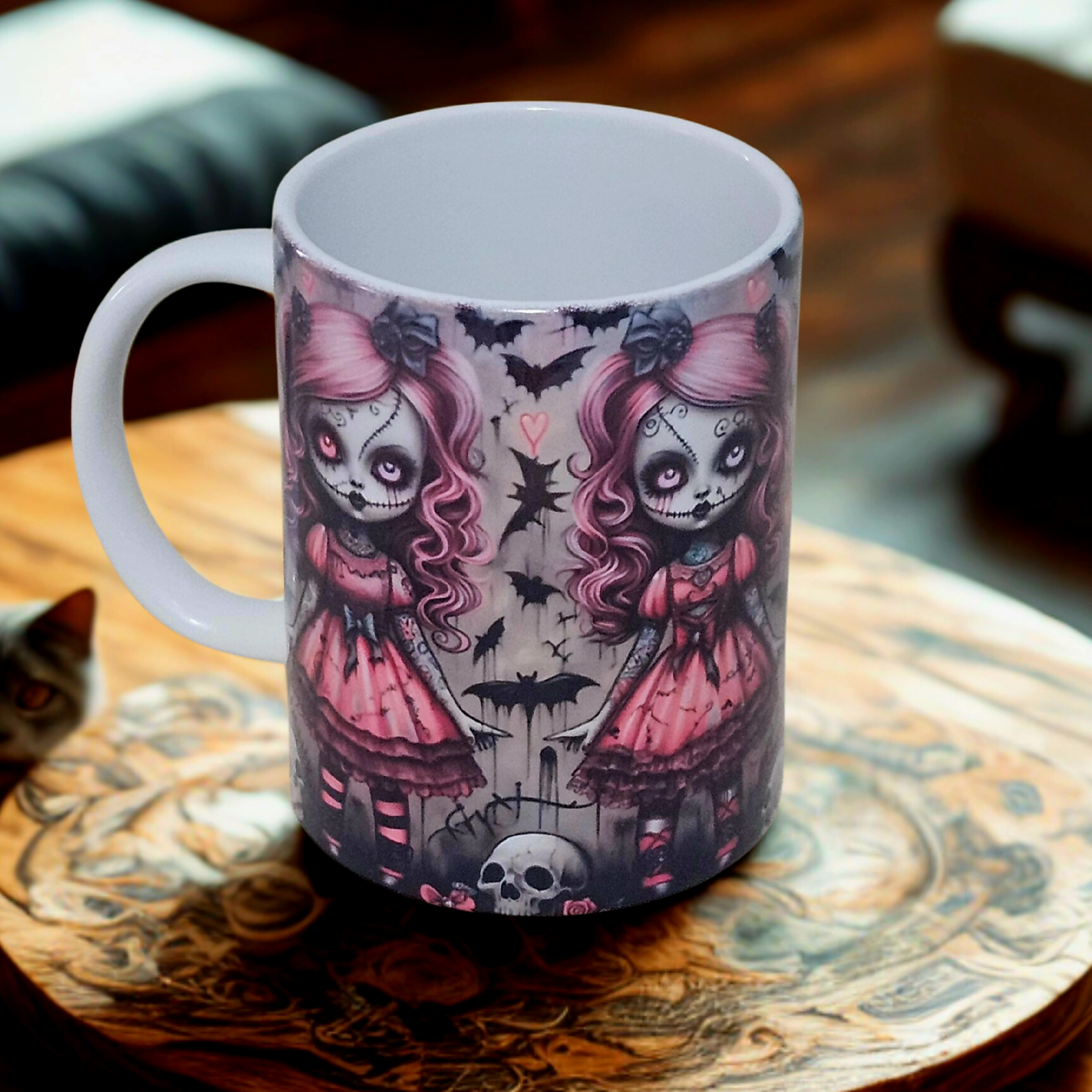 Gothic doll 15oz coffee mug new novelty cup