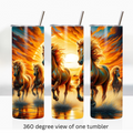 Sunset horse 20oz stainless steel insulated tumbler drinkware travel cup water bottle