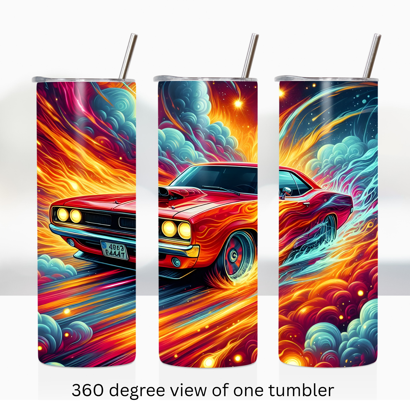 Classic muscle car 20oz stainless steel insulated tumbler drinkware