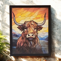 Highland cow decor 8x10 inch print wall art home decor