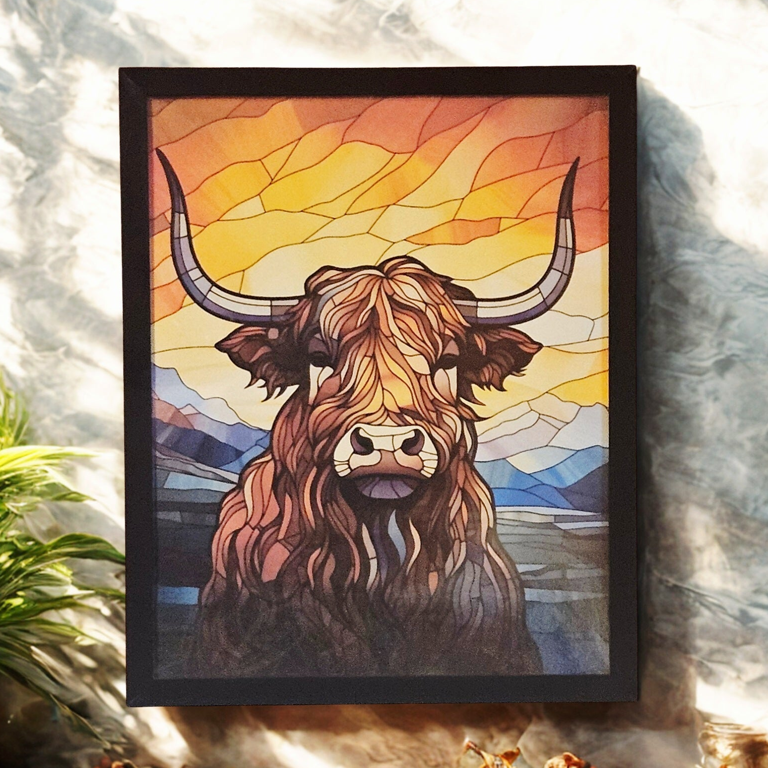 Highland cow decor 8x10 inch print wall art home decor