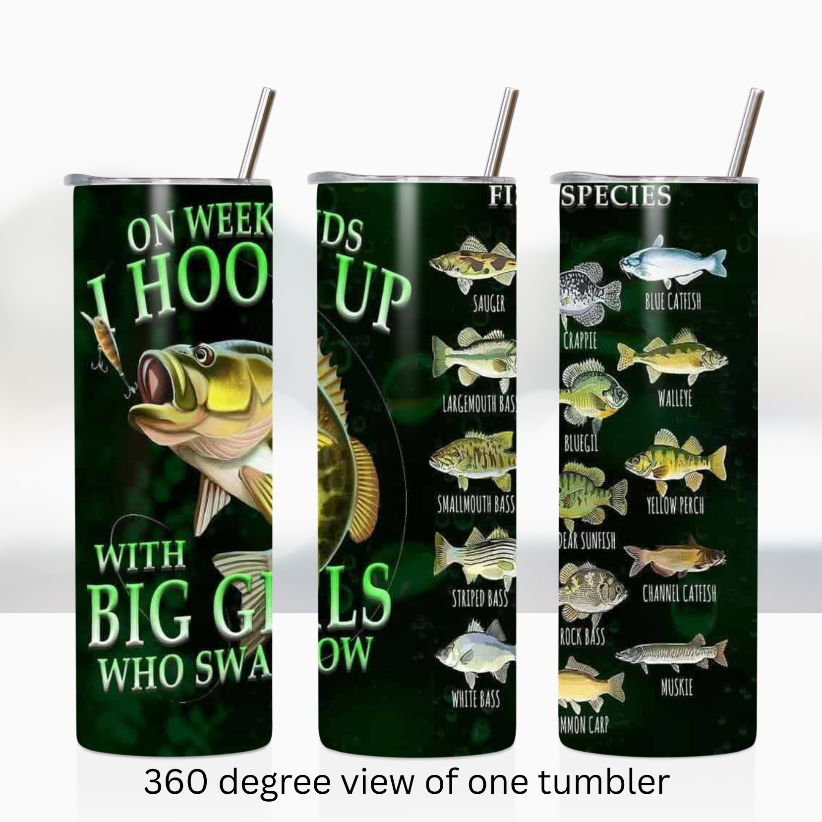 Funny fishing 20oz stainless steel insulated tumbler drinkware humorous