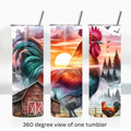 Rooster 20oz stainless steel insulated tumbler drinkware travel cup water bottle