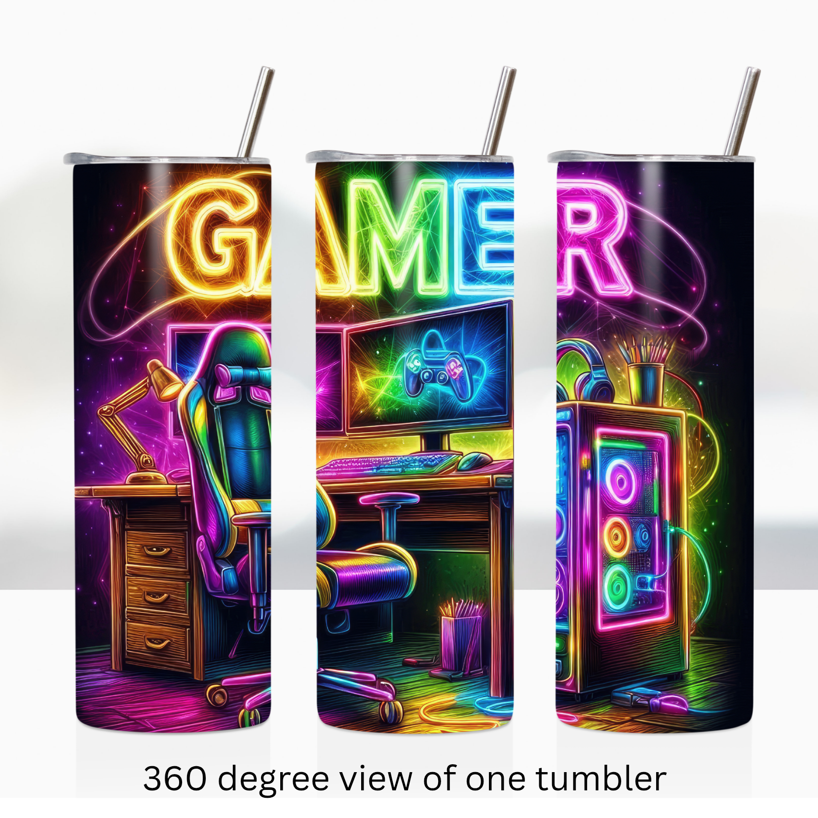 Video gamer 20oz stainless steel insulated tumbler drinkware