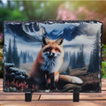 Slate wildlife fox picture home decor new hand-crafted
