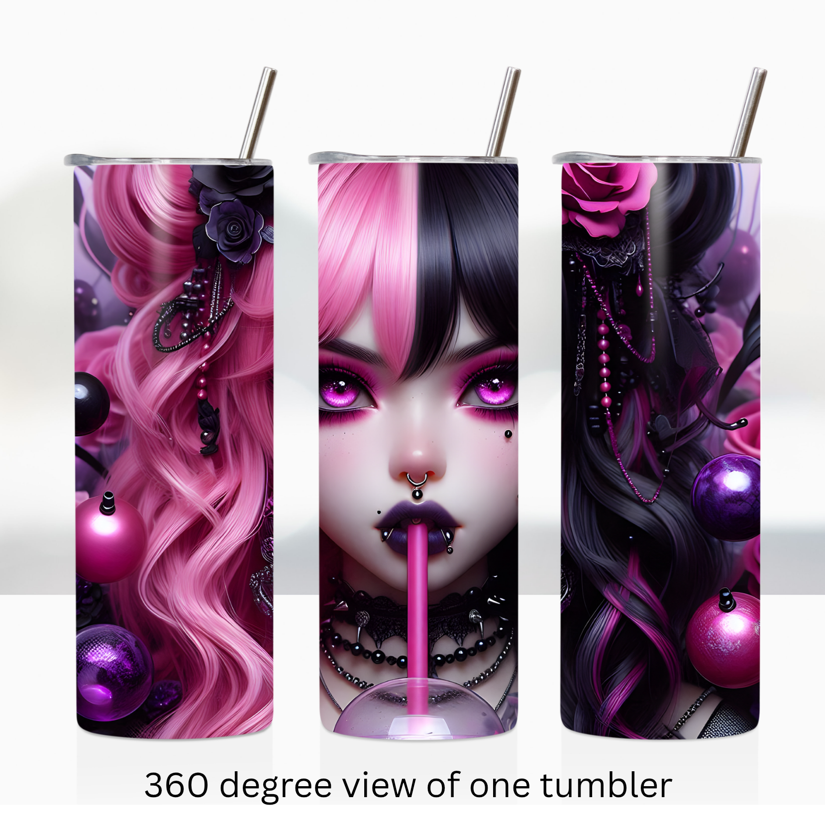 Anime girl 20oz stainless steel insulated tumbler drinkware