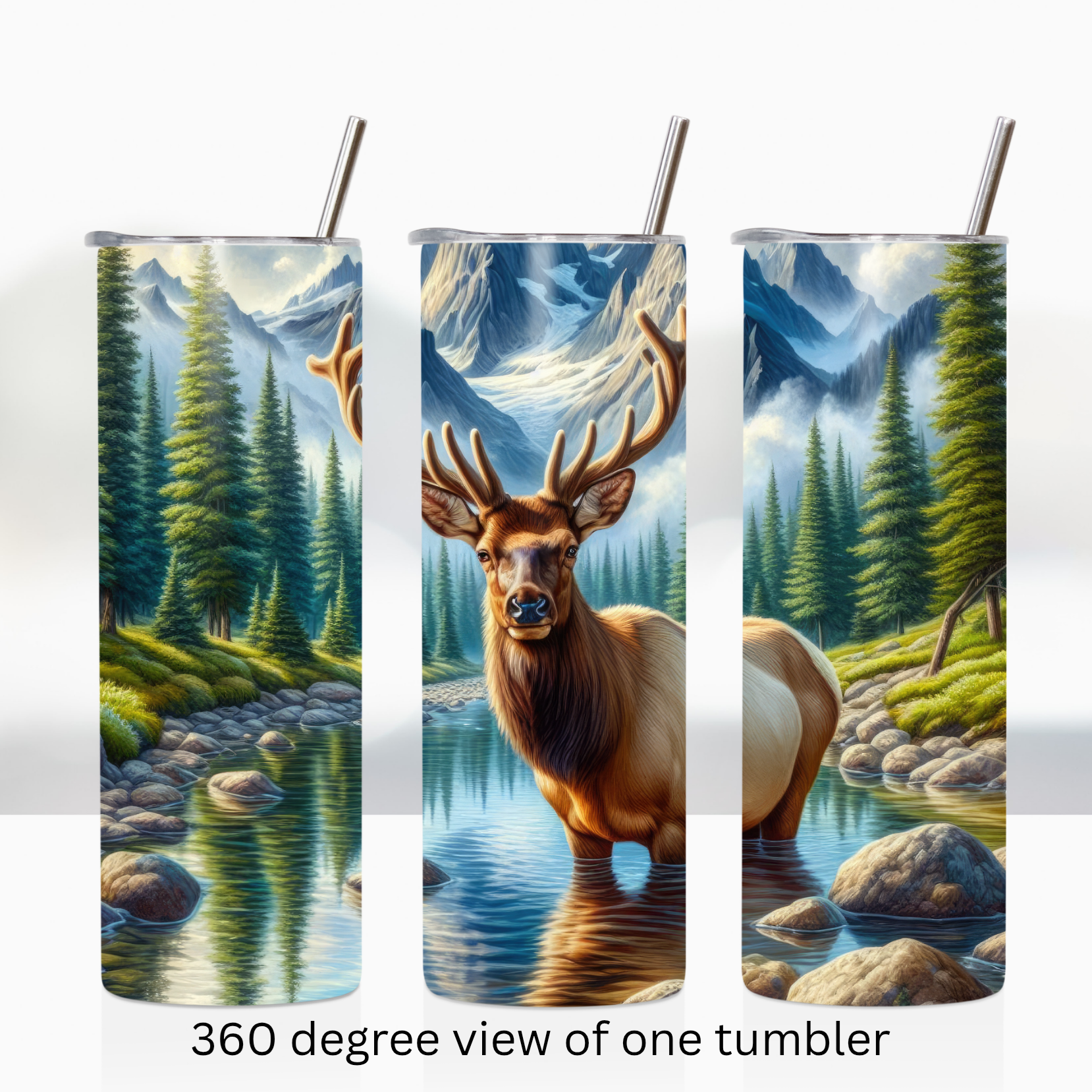 Majestic elk 20oz stainless steel insulated tumbler drinkware