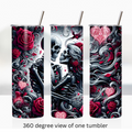 Skeleton couple romance love 20oz stainless steel insulated tumbler drinkware