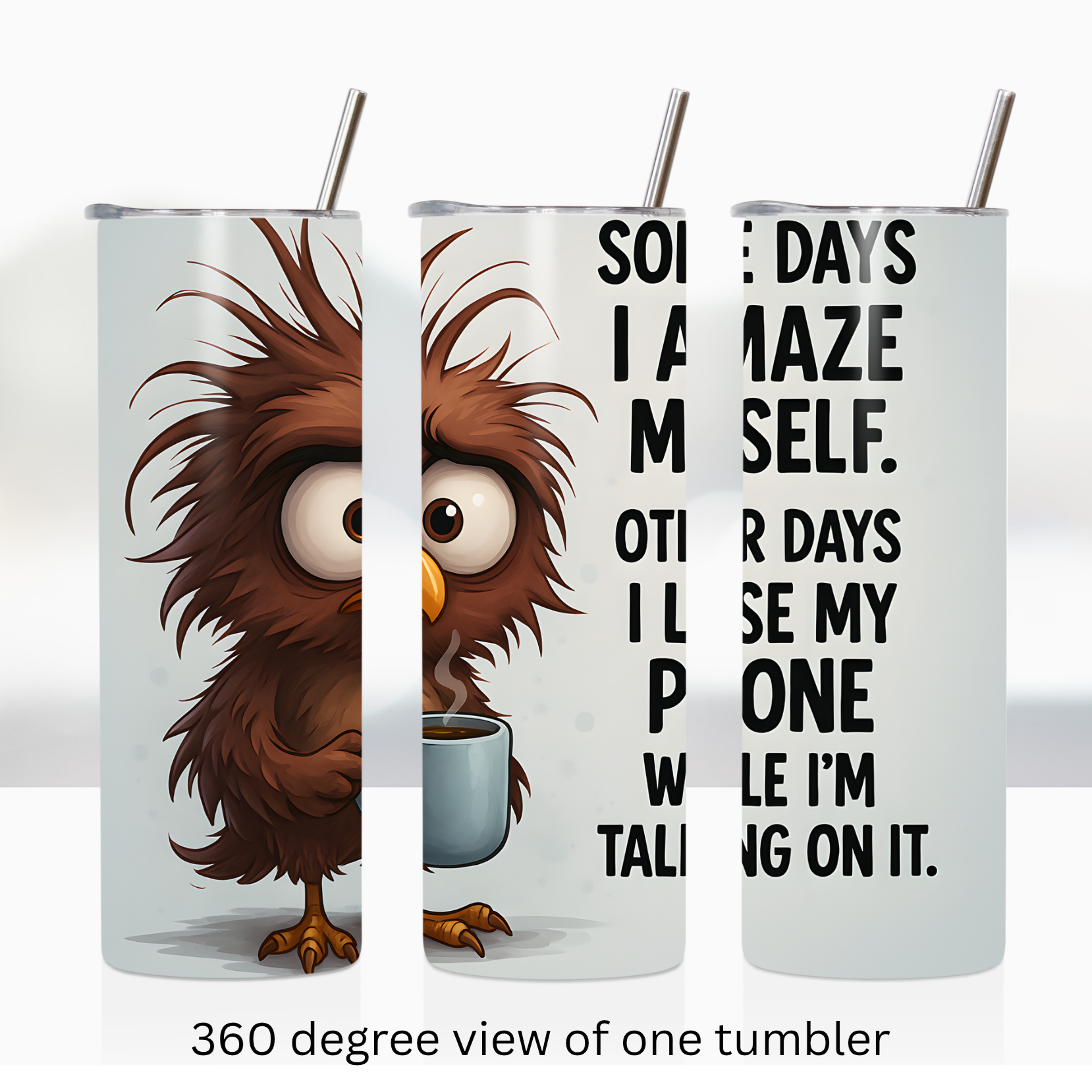 Funny chicken 20oz stainless steel insulated tumbler drinkware humorous