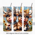 Highland cow besties friends 20oz stainless steel insulated tumbler drinkware