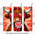 Highland cow love 20oz stainless steel insulated tumbler drinkware valentine