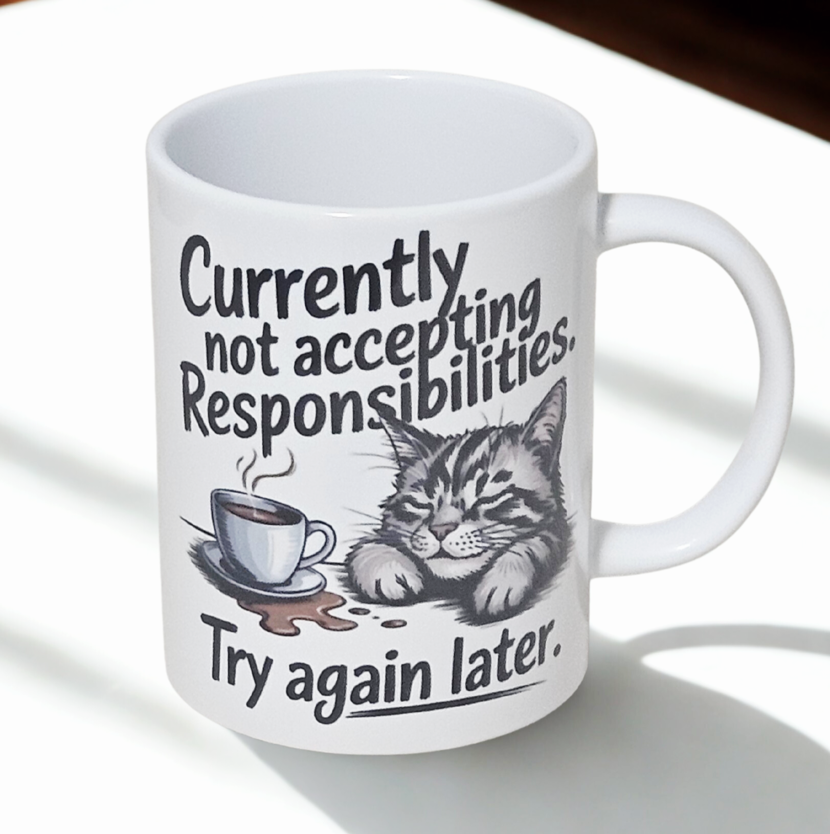 Sarcastic cat 15oz coffee mug new novelty cup humorous