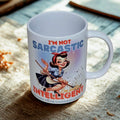 Sarcastic retro girl 15oz coffee mug new