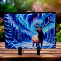 Slate northern lights elk picture home decor new