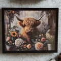 Highland cow spring decor 8x10 inch print wall art home decor
