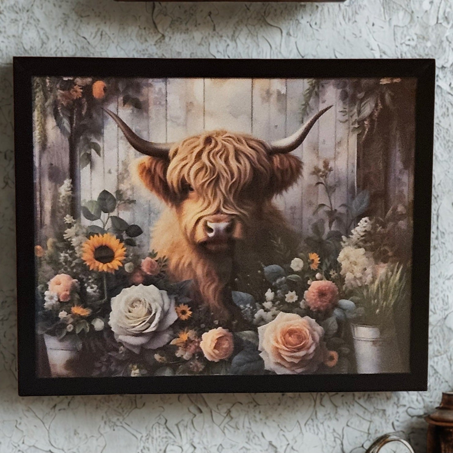 Highland cow spring decor 8x10 inch print wall art home decor