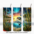 Fishing 20oz stainless steel insulated tumbler drinkware