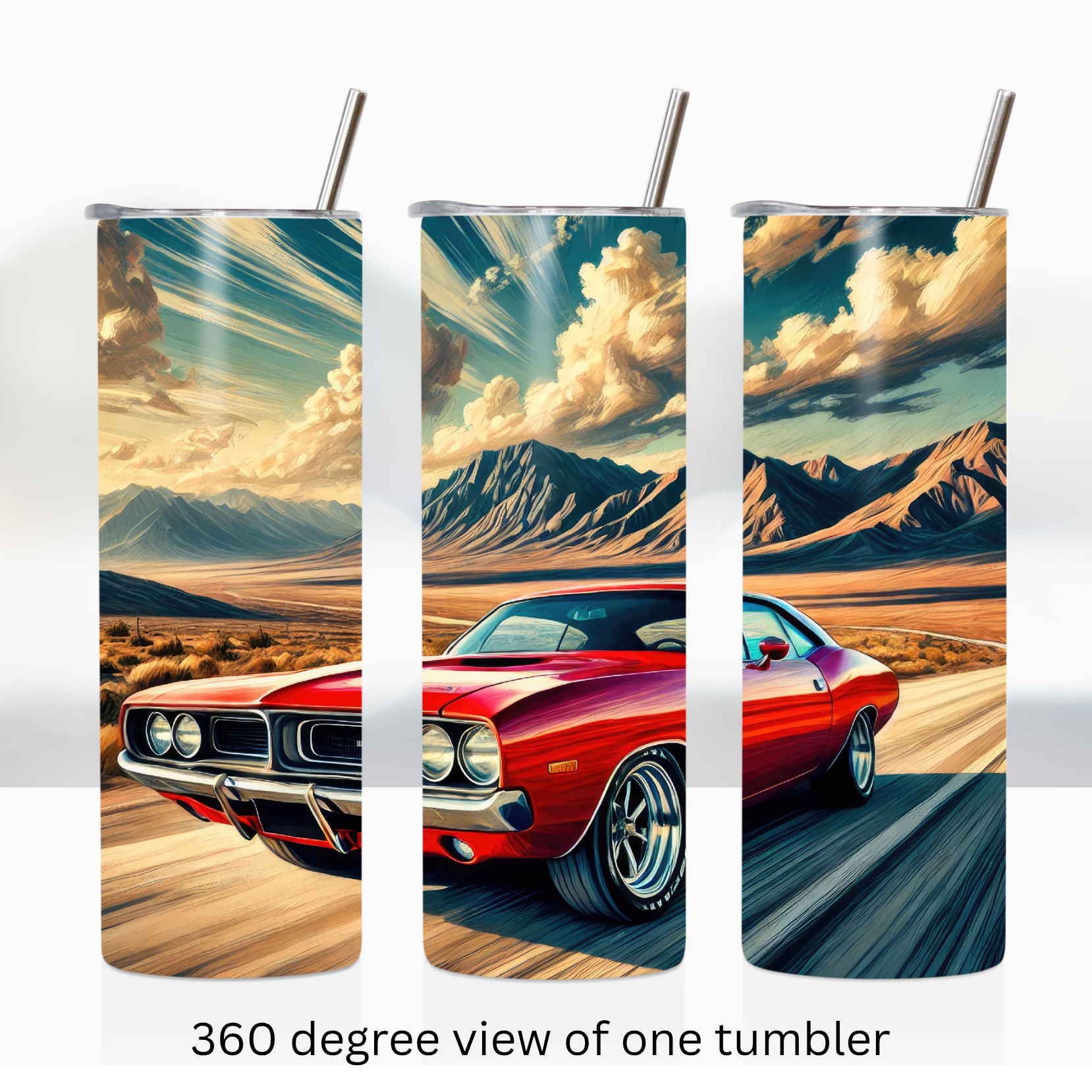 Classic muscle car 20oz stainless steel insulated tumbler drinkware